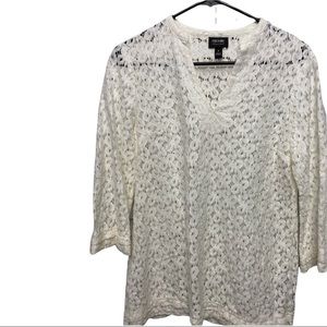 Nicole miller see through to with embroiled size: small